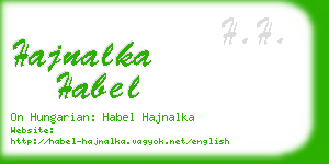 hajnalka habel business card